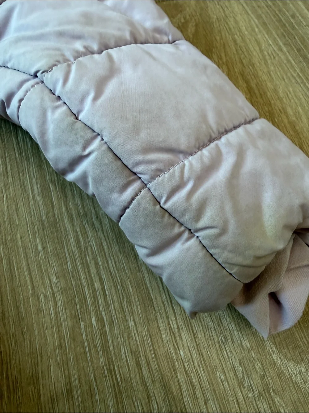 Girls Columbia Light Purple Puffer Hooded Jacket with removable Faux Fur Trim